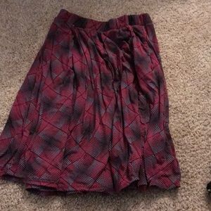 LulaRoe Madison XL skirt pink, blue and black